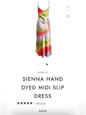 DANNIJO Sienna Hand Tie-Dyed Long Slip Dress